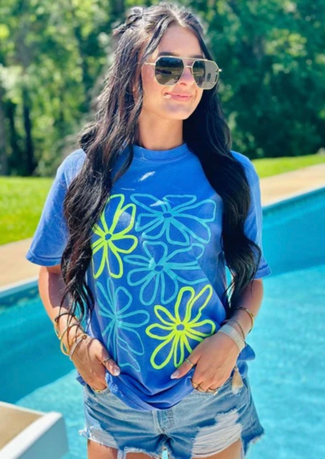 Neon Flower Tee