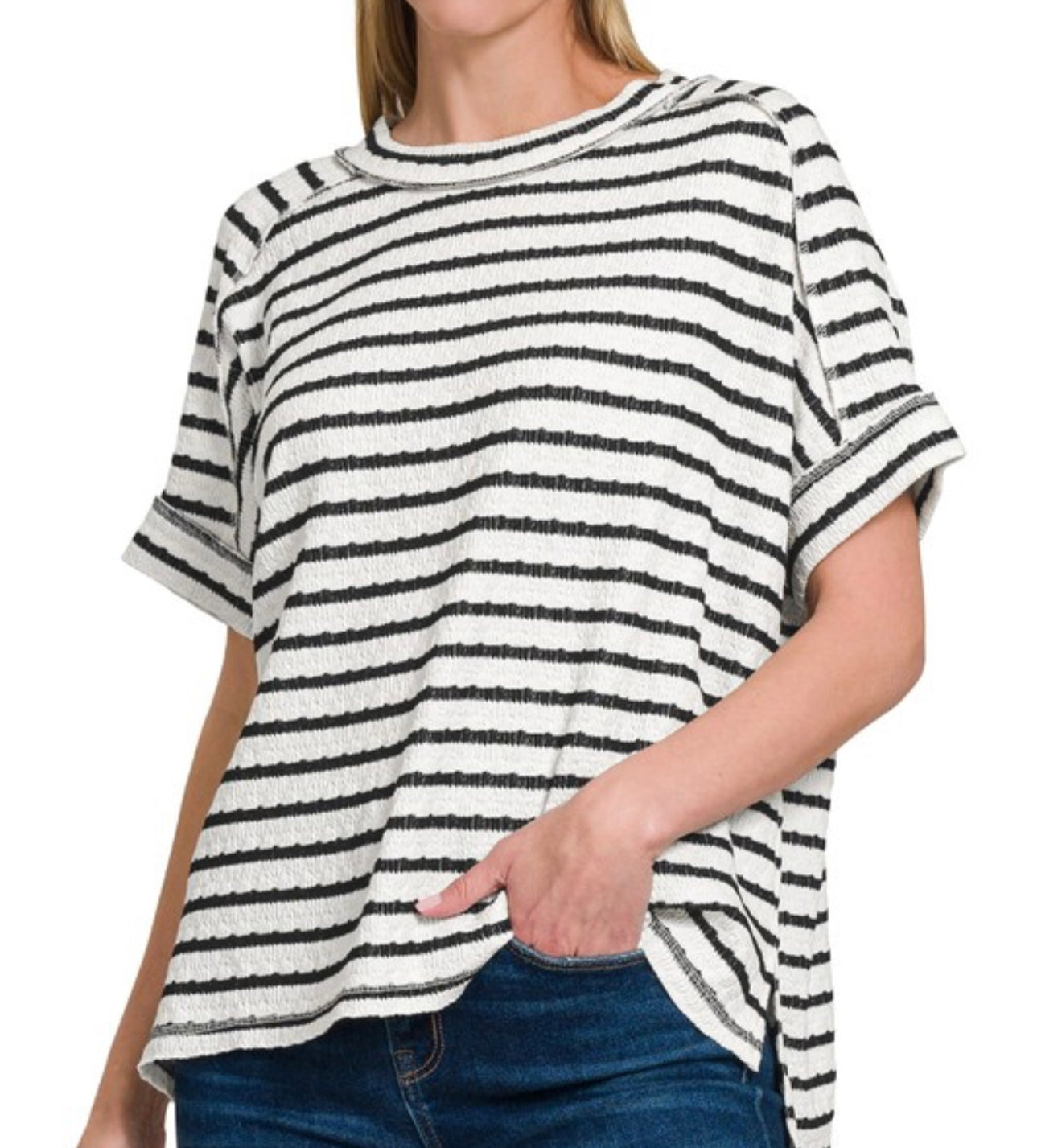 Zenana Striped top
