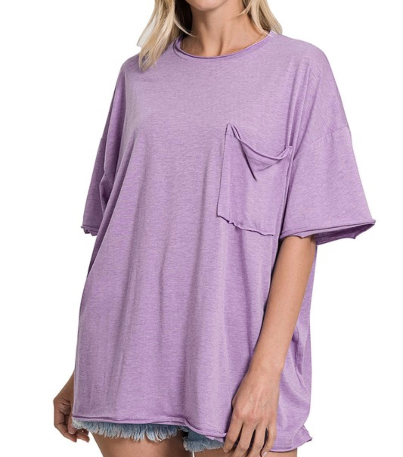 Zenana Lavender Oversized Tee