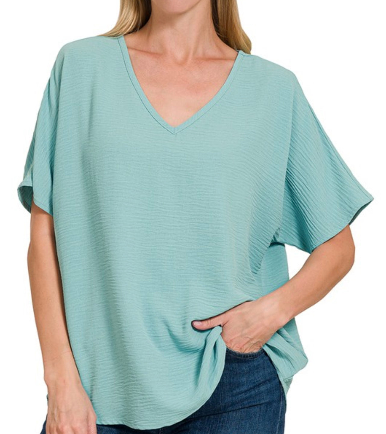Turquoise Top By Zenana