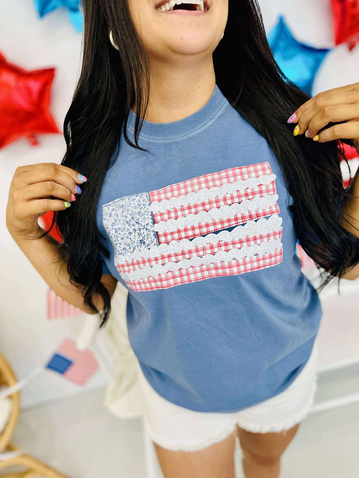 USA Lace Flag Tee