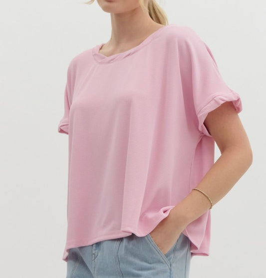 Oversized Twisted Collar Top by Entro