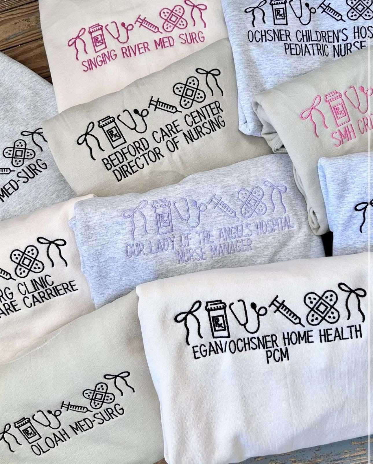 Custom Embroidered Medical Sweatshirts