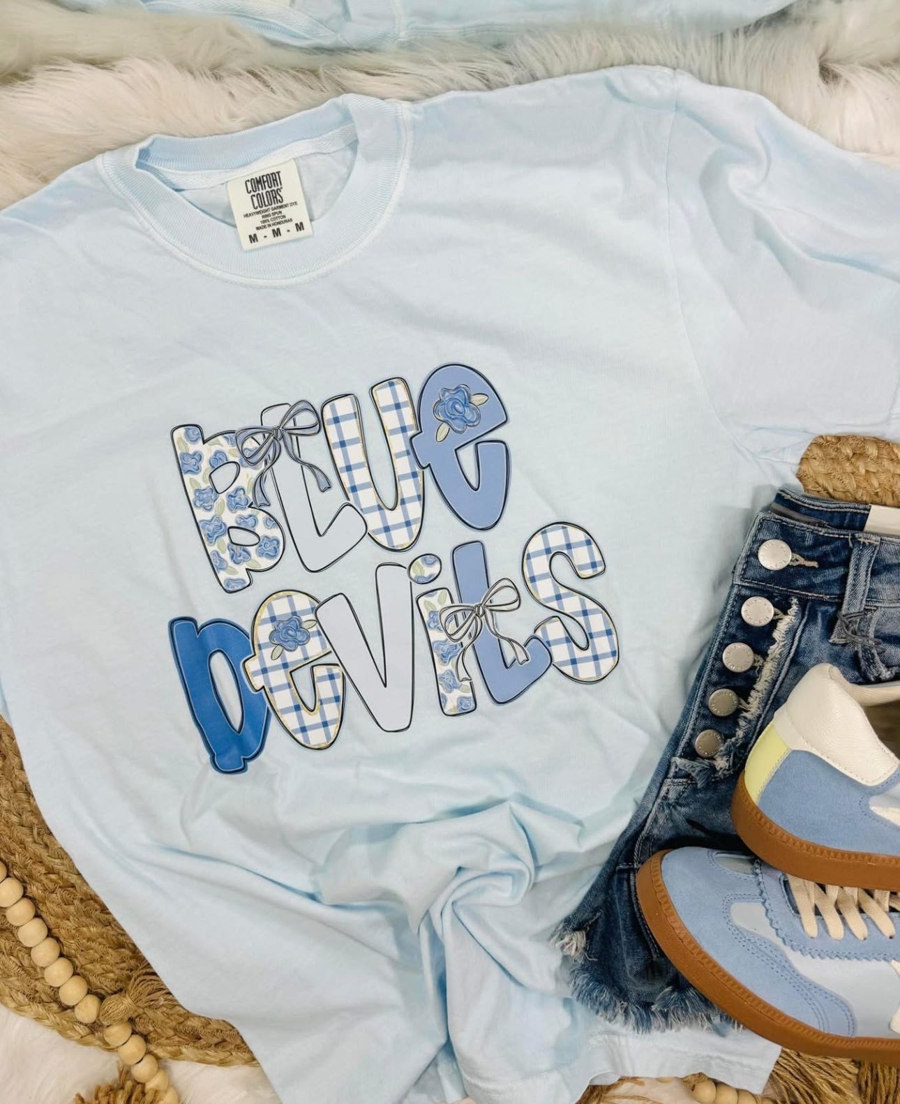 Blue Floral Custom Graphic